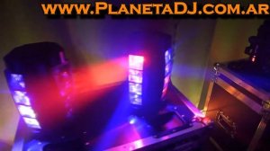 EFECTO LED MINI SPIDER DOBLE BARRA MOVIL RGBW