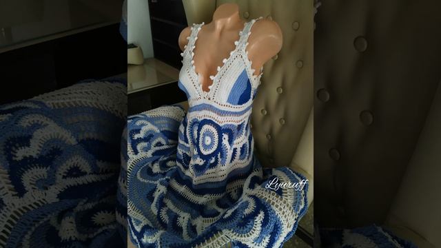 Сарафан крючком. Фриформ. смотреть онлайн