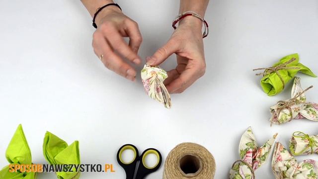 Wielkanocny Zajączek Z Serwetki - Dekoracje Wielkanocne