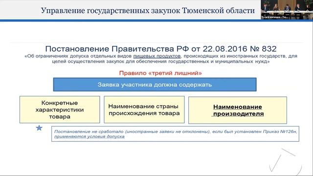 Типичные ошибки участников закупок | Минкина Т.В., Управление государственных закупок Тюменской обл.