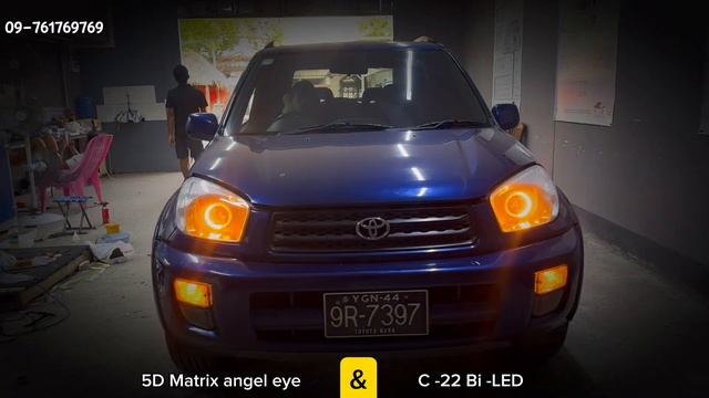 RAV4 install Bi-LED Projector and 5 D angel eye