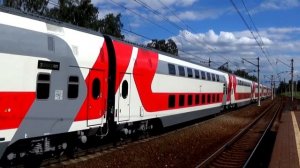 Электровоз ЭП20-023 с двухэтажным поездом №045 (Воронеж - Москва)