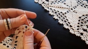 Квадрат для скатерти крючком. МК  (3часть)