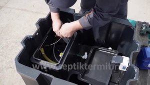 Установка аэрокомплекта в септик Термит Трансформер