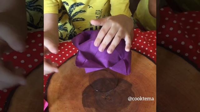 Роза из салфеток ! Цветок .Праздничная сервировка . Дети могут!