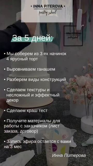 Инна Питерова Марафон "Свадебные торты" смотреть онлайн