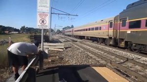 MBTA 828 meets Regional 177 at Mansfield