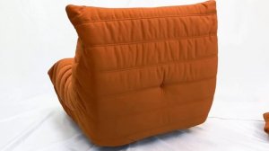 Круговой обзор бескаркасного кресла Француз (Grand orange)