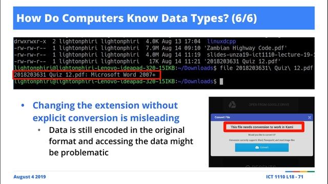 [Excerpts] Data Encoding: How Do Computers Know Type of Encoded Data in Files?