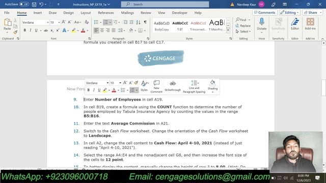 Excel Module 1 SAM Project A Tabula Insurance Agency | Excel Module 1 SAM Project 1a
