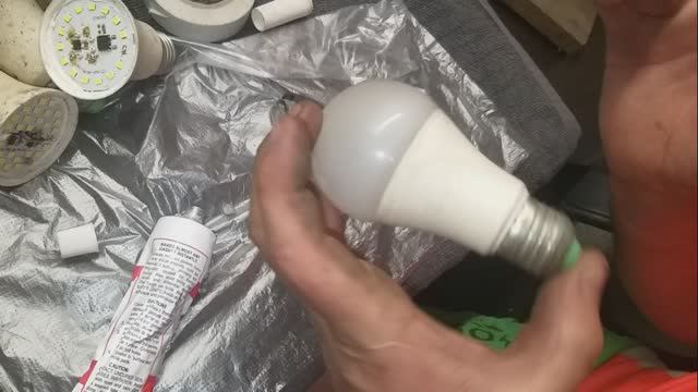 Ремонт светодиодной лампочки e27 / Repair of E27 LED light bulb