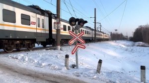 Электропоезд ЭП2Д 0095. Москва - Дубна. Платформа Каналстрой. 21.02.2023.