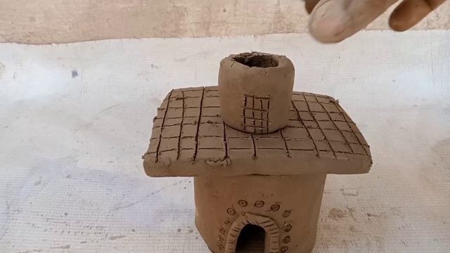 DIY How to make polymer clay miniature house, kitchen set,Bullock cart, Hand Pump,Tree | Village