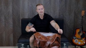 Дорожная сумка из натуральной кожи! Стильная сумка для спорта и путешествий!