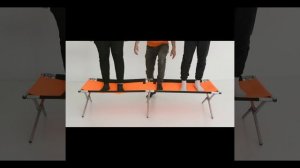 Раскладушка "6 Углов" туристическая 170-180-190-200 см, цвет черно-оранжевый