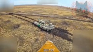 FPV-дрон по танку Т-64б 16 гв.обр СпН ВСУ в районе н.п. Заречное.