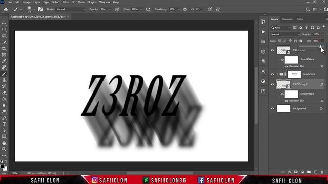 [ Text Effect ] Shadow Reflection Text Effect in Photoshop
