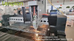Leapion fiber laser cutting machine with Raytools BM110 autofocus cutting head