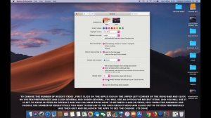 HOW TO CHANGE THE RECENT NUMBER OF ITEMS IN MAC OS MOJAVE