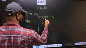 Find   trigonometry angle         sin(660)    =   ?