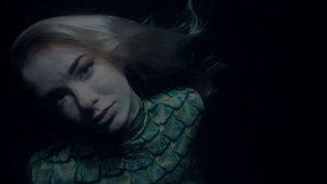 Русалка спасает героя. Ночной подводный эпизод из к/м фильма "Свободное падение".