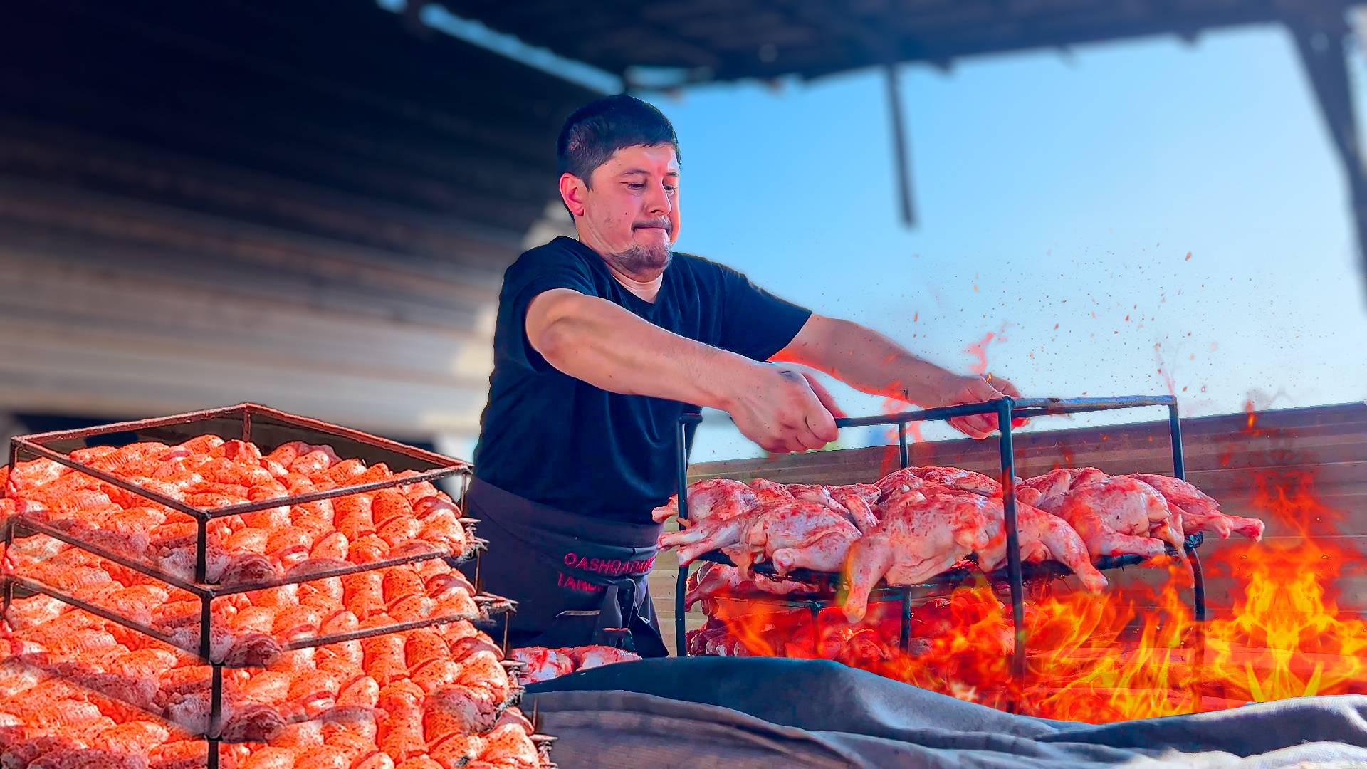 Узбекистан! НАЦИОНАЛЬНАЯ и УЛИЧНАЯ еда | Ягненок в Тандыре, Свадебный Плов и Самса смотреть онлайн