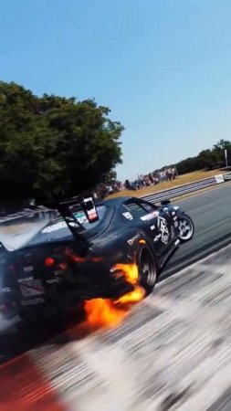 Most Epic Drone Shot of Burning Drift Car! Sensational Battle