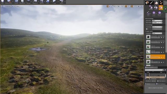 Кратко Unreal Engine 4 - LAM (Landscape Auto Material) смотреть онлайн