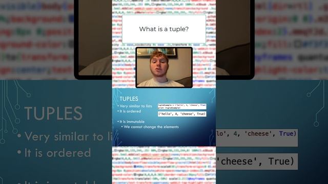 What are tuples? Discover in my new video! #coding #programming #python #code