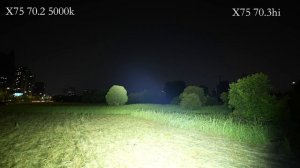 80000lumen!Acebeam x75 cree70.2 vs cree 70.3hi!