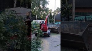 Измельчитель дерева DH-50 в работе. Отзыв клиента. РУБИТЕХ