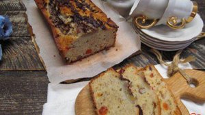 Банановый кекс с сушеной вишней