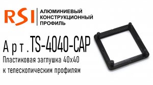 TS-4040-CAP | Пластиковая заглушка для телескопического профиля TS-4040