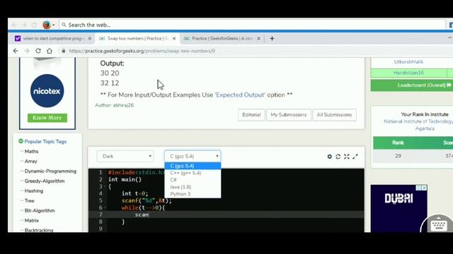 competitive programming|How to begin|overview of geeksforgeeks platform|Harshit jain[NITA]