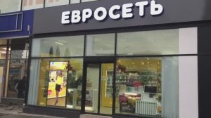 Led рекламный экран для сети мобильной связи "Евросеть". Шаг пикселя P5 мм.