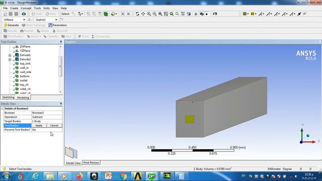 Ansys Tutorial for beginner: using Boolean operation смотреть онлайн