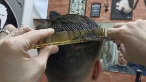 Классическая мужская стрижка на базе полубокс