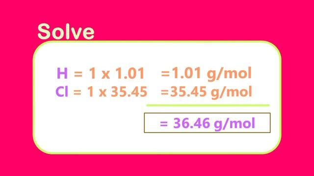 MOLAR MASS || HYDROCHLORIC ACID | HCl смотреть онлайн