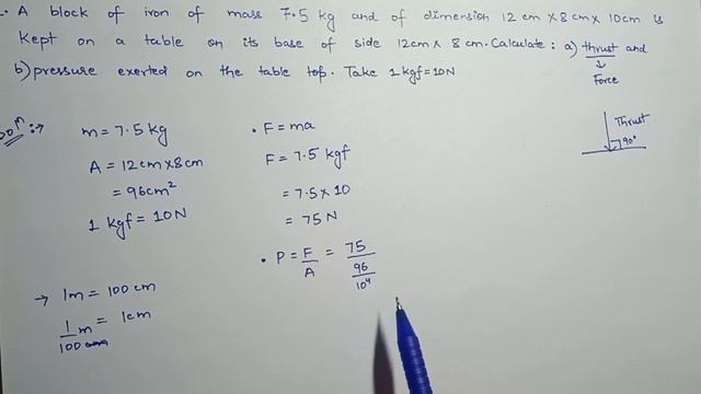 Class 9 | Selina Concise | Pressure in Fluids and Atmospheric Pressure | Ex 4 A | ICSE | Physics смотреть онлайн