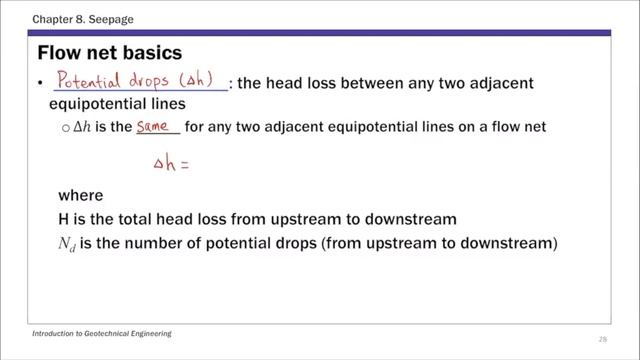 Chapter 8 Seepage - Lecture 2A Flow Net Basics & Example 1 смотреть онлайн