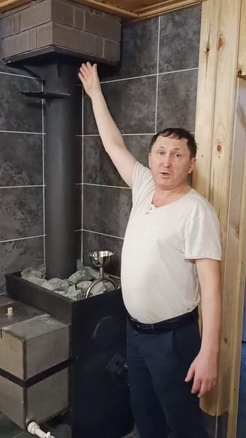 Безопасный потолочный узел с банной печью Гарант