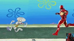 Сквидвард убегает от Железного человека