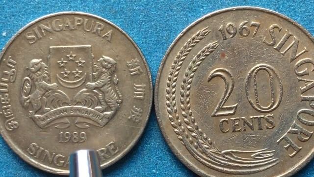 Singapore Twenty Cent Coin 1960 to 1989 - 20 Cents Changes in Design & Languages on coin - Swordfis смотреть онлайн