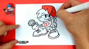 How to Draw Boyfriend FNF | Friday Night Funkin