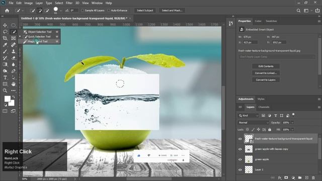 🍏🐟 Apple and Fish Manipulation in Photoshop Tutorial - Photo Manipulation in Photoshop