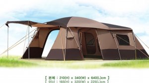 CAMPTOWN Camel 600: установка и обзор кемпинговой палатки с большим тамбуром.