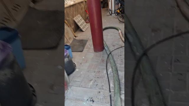 Уличный туалет наполняется