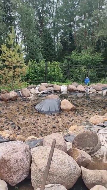 строительство декоративных водоёмов #строительствопрудов #прудподключ #trendingshorts #tiktok