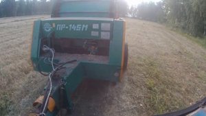 Работа рулонного пресс-подборщика ПР145М "УНИСИБМАШ"