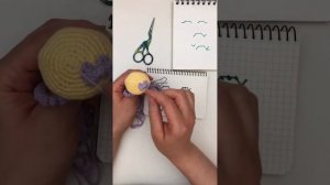 Вышиваем личико для осьминожки «милая леди» ❤️ Осьминог для малыша торопыжки